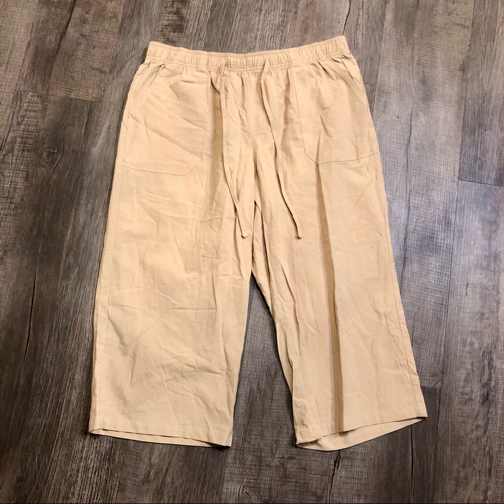 White Stag Womens Capri Pants - Tan - Size L